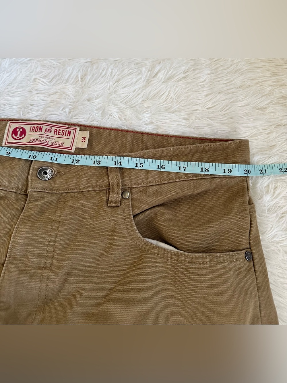Iron & Resin Double Knee Journeyman Pants Mens 36  Canvas Carpenter workwear - Picture 10 of 14